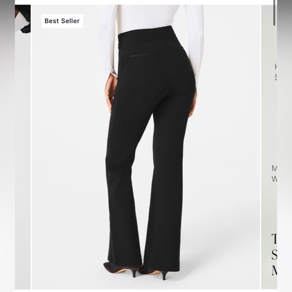 Spanx Ponte Flare Pants, Black, Size Medium - Picture 2 of 5